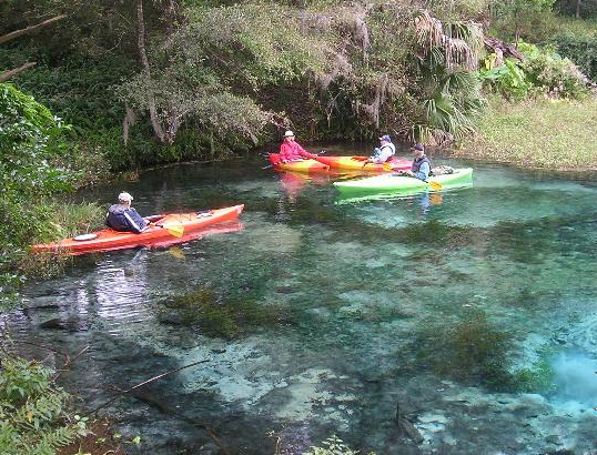 Kayaking in Rainbow Springs River